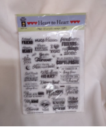 Acrylic Stamps Hot Off The Press Heart to Heart 33 Pieces Card Making Ar... - $25.76 CAD