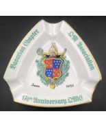 QM Association Bavarian Chapter Triangular H&amp;C Selb Porcelain Ashtray 17... - £15.92 GBP