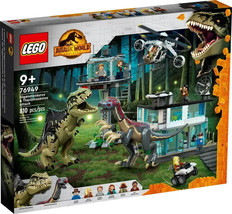 LEGO Jurassic World Giganotosaurus &amp; Therizinosaurus Attack 76949 (Damag... - £131.64 GBP