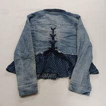 Knox Rose RN#17730 Women’s Blue Full Button Denim Jacket Pleated Buttom Size XS image 2