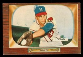 Vintage 1955 Baseball Card Bowman #180 Johnny Logan Shortstop Milwaukee Braves - £7.75 GBP