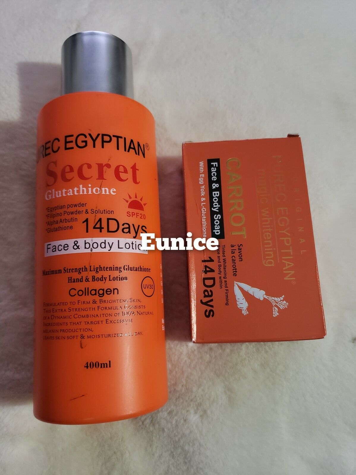Purec Egyptian secret glutathione maximum strength lotion & soap for face & body - $64.00