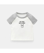 My First Rock Shirt Humor Slogan Newborn Baby T-shirts Toddler Graphic T... - £9.23 GBP