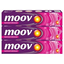 Moov Pain Relief Cream Ayurvedic Formula For Back Pain Joint Pain 50g Set Of 3 - £19.83 GBP
