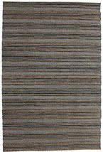 8' X 10' Black and Tan Decorative Striped Area Rug - $6,428.88 MXN