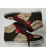 Steve Madden Fix Block 97 High Top Shoes Brown Striped Mens Size 8 Baske... - €25,40 EUR