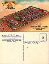 One(1) California San Francisco Mission Bell Motel Linen 1930-1945 VTG Postcard - £5.87 GBP