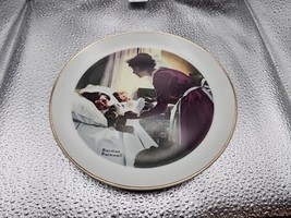 NORMAN ROCKWELL Vintage &quot;Mother&#39;s Love&quot; Special Edition Plate with Gold Tone Rim - £11.99 GBP