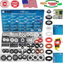 165 PCS Rubber Washers Assortment for Plumbing - Silicone Kit with Scree... - $39.86 CAD