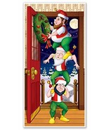 Beistle Christmas Elves Door Cover, 5 x 30  Plastic for Indoor &amp; Outd... - £6.12 GBP