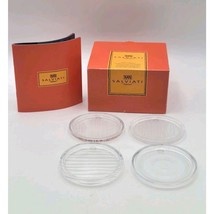 Salviati Venezia Set of 4 Crystal Coasters Art Glass with Box Vintage Italy - $2,957.90 MXN