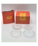 Salviati Venezia Set of 4 Crystal Coasters Art Glass with Box Vintage Italy - $2,957.90 MXN