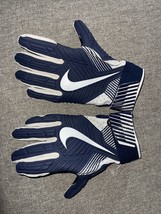 Nike D-Tack 5.0 Lineman Football Gloves Navy White PGF443-419 Size L - $79.99