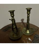 Vintage INTERPUR Brass Nautical Swivel Chamberstick Taper Candle Holders... - €24,09 EUR