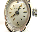 Vintage Bulova 10kt Rolled White Gold Plate Watch  - $78.21