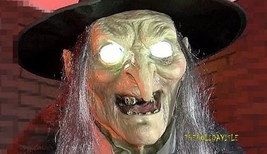 Animated 6&#39; Lunging Witch Digital Eyes Speaks 5 Chants Halloween Haunt Prop !! - $263.22