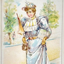 c1890 Victorian Woman Thursday Dilworths Coffee Pittsburgh PA Antique Trade Card - £11.95 GBP