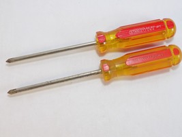 2 STANLEY PHILLIPS HEAD SCEWDRIVERS 65-321 CLEAR YELLOW MADE IN USA - $11.87