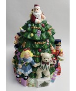 Spode Christmas Tree Toys Around the Tree Cookie Jar Lid Handpainted - £54.45 GBP
