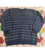 Vintage 90's Cherokee Cotton Knit Pullover blue Sweater Size XL - $25.00