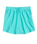 Girls Skirt Skater SO French Terry Turquoise Blue Elastic Waist Drawstri... - $7.92