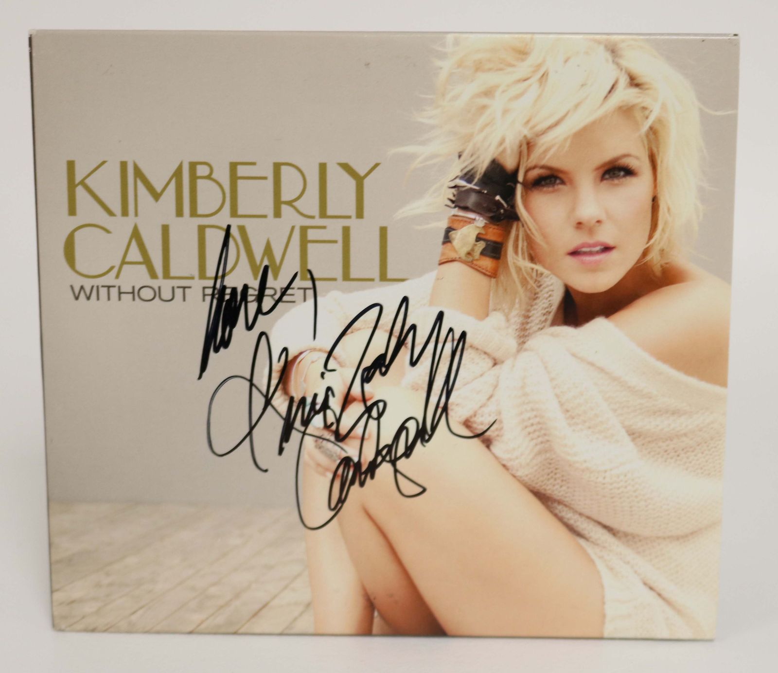 Kimberly Caldwell Signed Autographed &quot;Without Regret&quot; CD Cover - $19.99