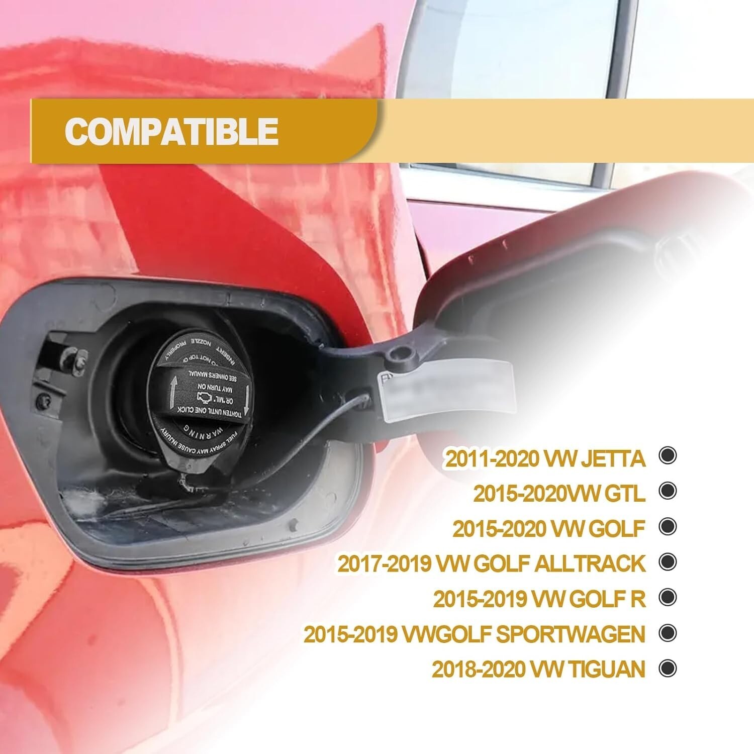 Fuel Tank Cap Gas Cap Compatible with 2011-2020 Jetta, 2015-2020 GTI, 2015-2020 Item image 5