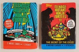  1990 &amp; 1991 Topps Teenage Mutant Ninja Turtles Lot of 2 Sealed Unopened Packs* - £10.60 GBP