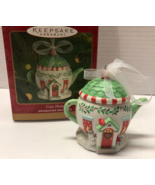 2001 Hallmark Christmas Ornament COZY HOME Porcelain Teapot - £7.88 GBP