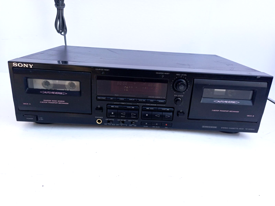 *UNTESTED BUT TURNS ON* SONY TC-WR545 STEREO DOUBLE TAPE CASSETTE DECK D... - $31.65