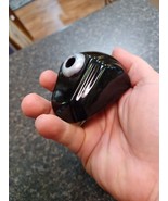 Vintage3.25&quot;  Black Glass Art Deco Ink Well with Pen Holder No Pen - $40.70 CAD