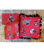 NC State NCSU Wolfpack Handmade Fleece Pillow, Full Flat Sheet, Pillow C... - £23.72 GBP