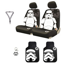 FOR HYUNDAI 6PC STAR WARS STORMTROOPER CAR SEAT COVERS MATS AND ACCESSOR... - $100.11