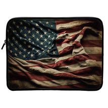 Flag 2-Sided Print 16&quot; Laptop Sleeve - American Graphic Laptop Sleeve - Art Lapt - £27.69 GBP