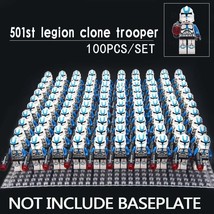 100pcs/set Star Wars 501st Legion Vader&#39;s Fist Clone Troopers Minifigures - £110.26 GBP