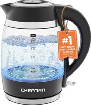 Chefman 1.8L Electric Kettle 1500W Hot Water Boiler with Removable Lid - $17.09