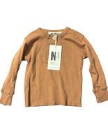 Go Gently Nation Kids Long Sleeve Organic Cotton Shirt 12/18M Pecan NWT - $37.46 CAD