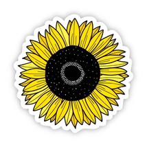Sunflower Yellow Aesthetic Vinyl Sticker - $74.18 MXN