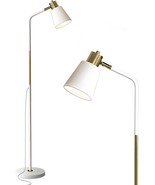 White Floor Lamp Modern Standing Living Room Reading Adjustable Table De... - £35.54 GBP