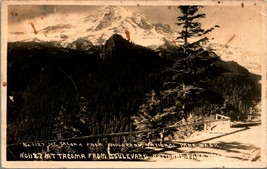 RPPC Mt Rainier Mount Tacoma Boulevard National Park Wesley Andrews Postcard T15 - £3.91 GBP