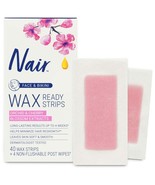 Nair Hair Remover Wax Ready Strips, Face and Bikini Hair Removal Wax Str... - $15.83