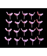 Vintage Pink Bird Plastic Cupcake Cake Toppers Set of 20 Retro MCM Party... - $459.87 MXN