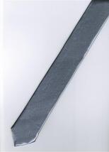 201257 Silver Solid Korean Slim Necktie - $19.99