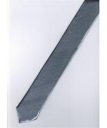 201257 Silver Solid Korean Slim Necktie - $19.99