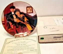 Vintage Edwin M.Knowles Norman Rockwell Collector Plate &quot;End of Day&quot; - £13.85 GBP