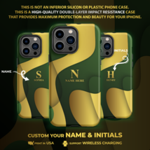 Unique Green Gradient Custom Gift Personalized Case for iPhone 14 Pro Max 13, 12 - £15.22 GBP+