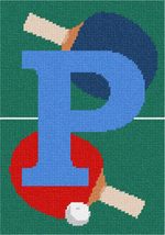 Pepita Needlepoint kit: Letter P Ping Pong Table, 7&quot; x 10&quot; - £40.26 GBP+