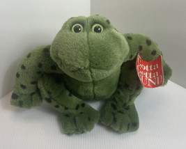 Vintage GUND Jeremiah Green Toad Frog Sound Croaks Plush Stuffed Animal 6106 10&quot; - £14.61 GBP