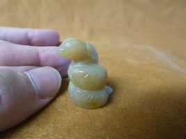 (Y-SNAK-507) Tan Agate COBRA Snake Coiled gemstone carving statue SERPENT snakes - £6.85 GBP