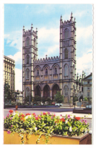 Vtg Postcard-Notre Dame Church-Montreal Quebec-Exterior-Chrome-CAN1 - $1.50